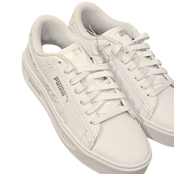 Puma Platform V3 Rose Embroidered Pop Up Sneakers - Picture 10 of 12